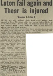 Match Report: Wrexham vs Luton Town FC (1st Oct 1966)