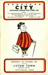 Programme: Bradford City vs Luton Town FC (16th Nov 1966)