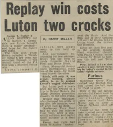 Match Report: Luton Town FC vs Exeter City (1st Dec 1966)