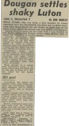 Match Report: Luton Town FC vs Chesterfield (10th Dec 1966)