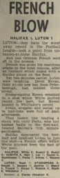 Match Report: Halifax Town vs Luton Town FC (17th Dec 1966)