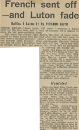 Match Report: Halifax Town vs Luton Town FC (17th Dec 1966)
