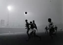 The ball is about to drop towards Ray Whittaker who heads it into the net for the Town`s first goal