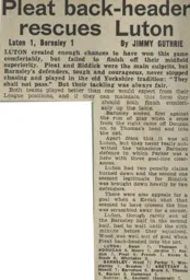 Match Report: Luton Town FC vs Barnsley (14th Jan 1967)