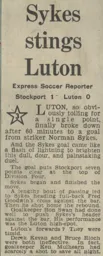 Match Report: Stockport County vs Luton Town FC (20th Jan 1967)