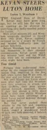 Match Report: Luton Town FC vs Wrexham (11th Feb 1967)