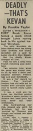 Match Report: Luton Town FC vs Wrexham (11th Feb 1967)