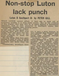 Match Report: Luton Town FC vs Southport (25th Feb 1967)
