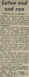 Match Report: Notts County vs Luton Town FC (4th Mar 1967)