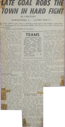 Match Report: Hartlepools United vs Luton Town FC (24th Mar 1967)