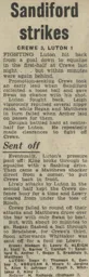 Match Report: Crewe Alexandra vs Luton Town FC (8th Apr 1967)