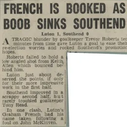 Match Report: Luton Town FC vs Southend United (12th Apr 1967)