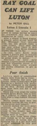 Match Report: Luton Town FC vs Lincoln City (29th Apr 1967)