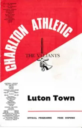 Programme: Charlton Athletic vs Luton Town FC (30th Aug 1967)