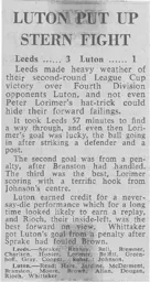 Match Report: Leeds United vs Luton Town FC (13th Sep 1967)