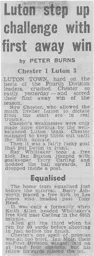 Match Report: Chester vs Luton Town FC (7th Oct 1967)