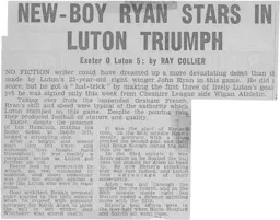 Match Report: Exeter City vs Luton Town FC (21st Oct 1967)