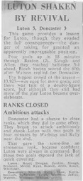 Match Report: Luton Town FC vs Doncaster Rovers (25th Oct 1967)