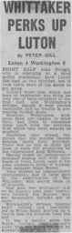 Match Report: Luton Town FC vs Workington (11th Nov 1967)