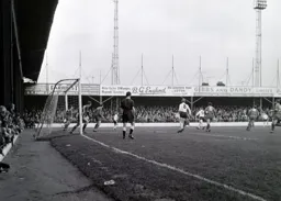 Terry Branston goes in pursuit of a loose ball