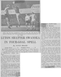 Match Report: Luton Town FC vs Swansea Town (15th Nov 1967)