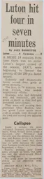Match Report: Luton Town FC vs Swansea Town (15th Nov 1967)