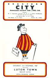 Programme: Bradford City vs Luton Town FC (2nd Dec 1967)