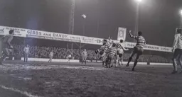 Three City defenders cannot prevent Ian Buxton in winning a header