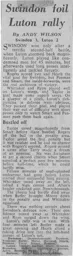 Match Report: Swindon Town vs Luton Town FC (6th Jan 1968)