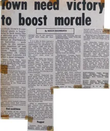 Match Report: Hartlepools United vs Luton Town FC (13th Jan 1968)