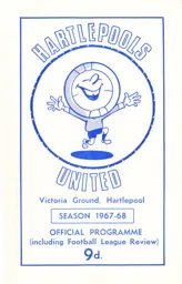 Programme: Hartlepools United vs Luton Town FC (13th Jan 1968)