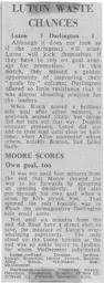 Match Report: Luton Town FC vs Darlington (26th Feb 1968)
