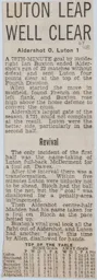 Match Report: Aldershot vs Luton Town FC (20th Mar 1968)