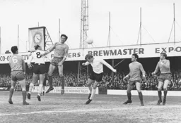 Luton players miss the ball