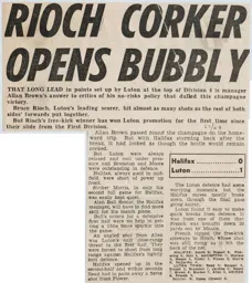 Match Report: Halifax Town vs Luton Town FC (20th Apr 1968)