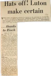 Match Report: Halifax Town vs Luton Town FC (20th Apr 1968)