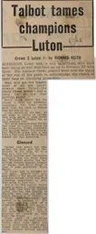 Match Report: Crewe Alexandra vs Luton Town FC (4th May 1968)
