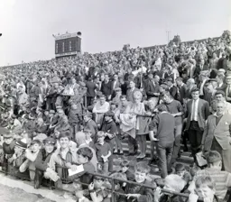 Awaiting the start of the game in the warm August sunshine