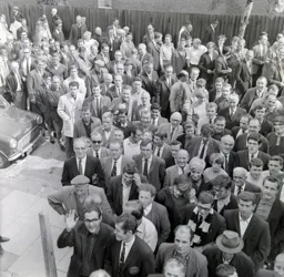 Queues at the Kenilworth Road end turnstiles in eager anticipation of the new season