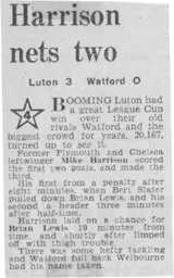 Match Report: Luton Town FC vs Watford (14th Aug 1968)