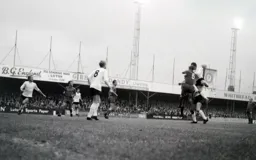 Walter Lees gets above Laurie Sheffield