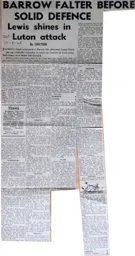 Match Report: Barrow vs Luton Town FC (17th Aug 1968)