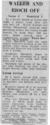 Match Report: Luton Town FC vs Mansfield Town (18th Sep 1968)