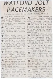 Match Report: Watford vs Luton Town FC (5th Oct 1968)