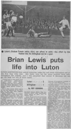 Match Report: Luton Town FC vs Gillingham (7th Dec 1968)