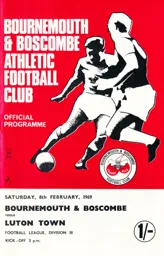 Programme: Bournemouth vs Luton Town FC (8th Feb 1969)