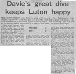 Match Report: Rotherham United vs Luton Town FC (15th Mar 1969)