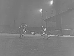 Jack Bannister gets his head to the ball