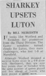 Match Report: Mansfield Town vs Luton Town FC (7th Apr 1969)