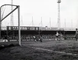 Brian Lewis scores his and the Town`s first goal of the evening